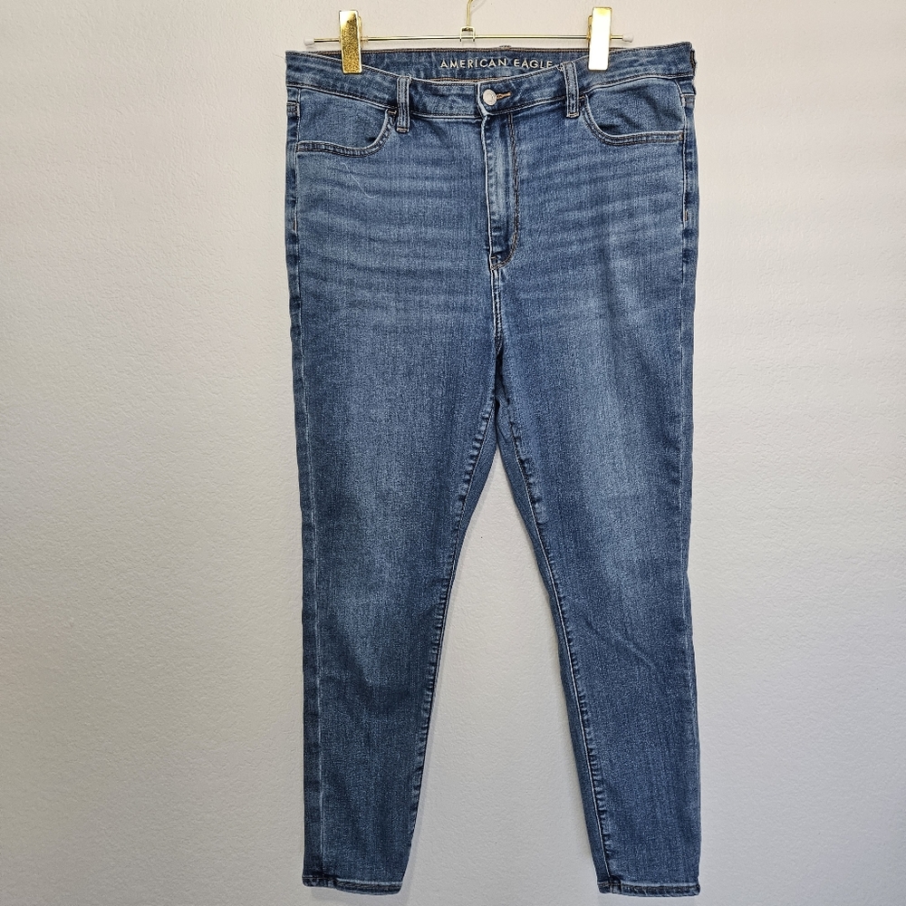 American Eagle | Super High Rise Jegging Classic Stretch Jeans Womens 14 Short - Picture 5 of 6